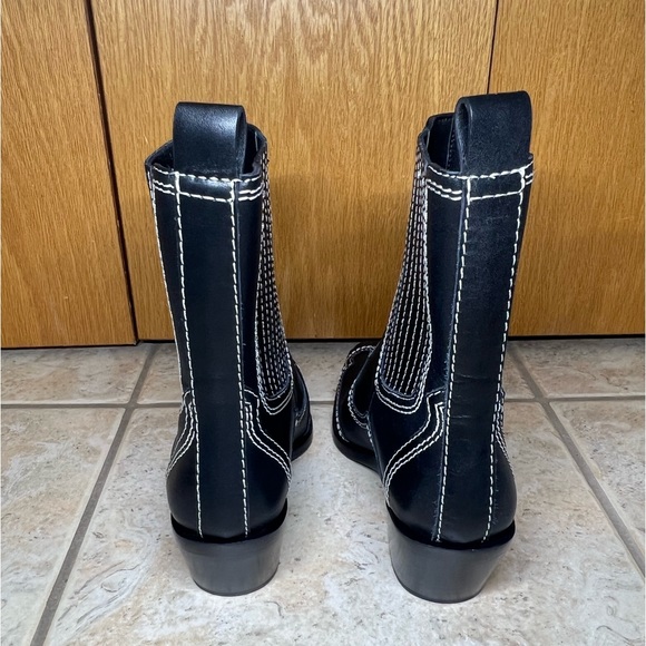 Loeffler Randall Agnes Western Leather Ankle Boots - Picture 11 of 12